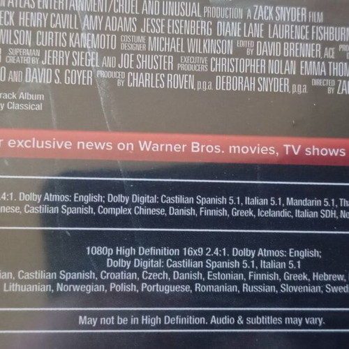 Batman vs Superman Ultimate Edition Blu-Ray new with Greek subtitles
