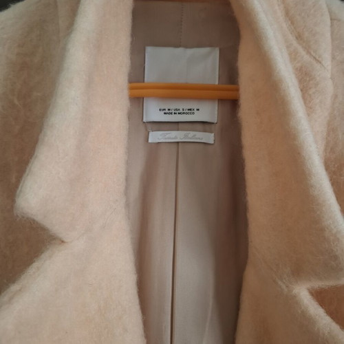 Mango Suit mohair coat, pastel pink, oversized, made to measure