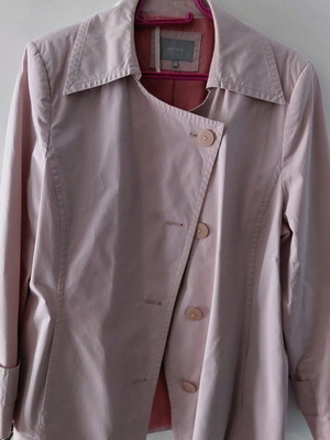M&S Per Una No16 Spring Jacket Pink Gabardine Cotton Like New