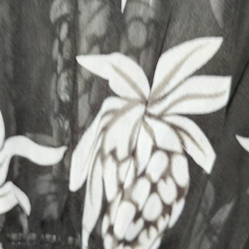 Women's Caftan beachwear like new, black with white pineapple print