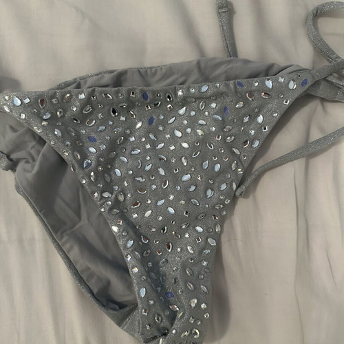 Maaji swimsuit like new with Swarovski crystals, grey silver