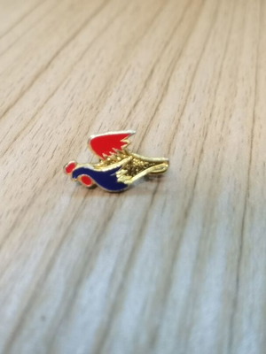 Vintage metal pin French Rooster enamel