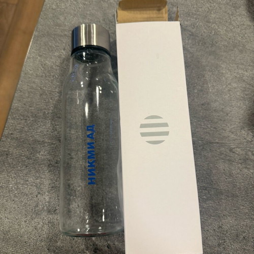 Water bottle new, branded with “НИКМИ” AD