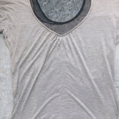 Just Cavalli blouse like new with lace, grey and black, size M
