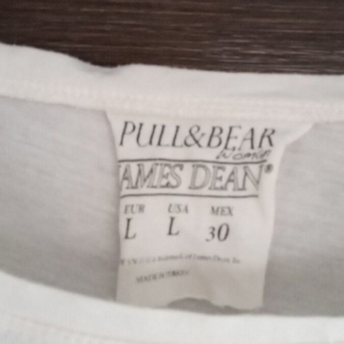 Pull & Bear women's blouse like new, size L, white and gray
