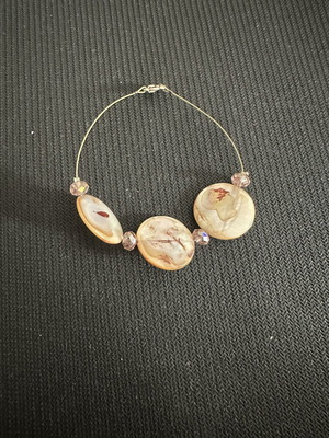 Handmade bracelet unique piece, like new, beige