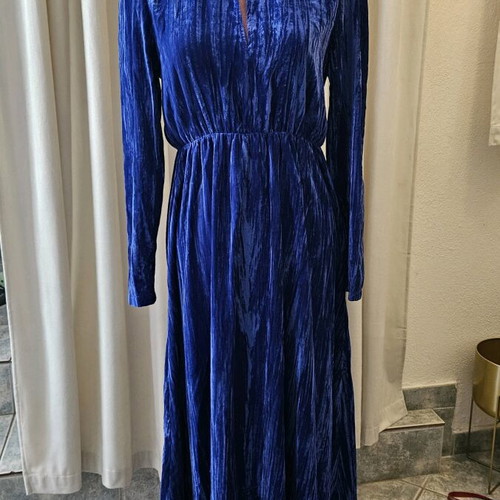 Velvet dress Lumina blue electric size S like new