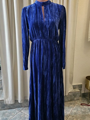 Velvet dress Lumina blue electric size S like new