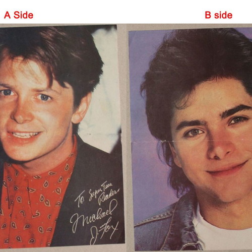 Michael J Fox John Stamos magazine poster like new