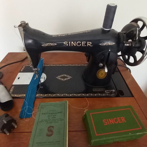 Singer sewing machine used with table