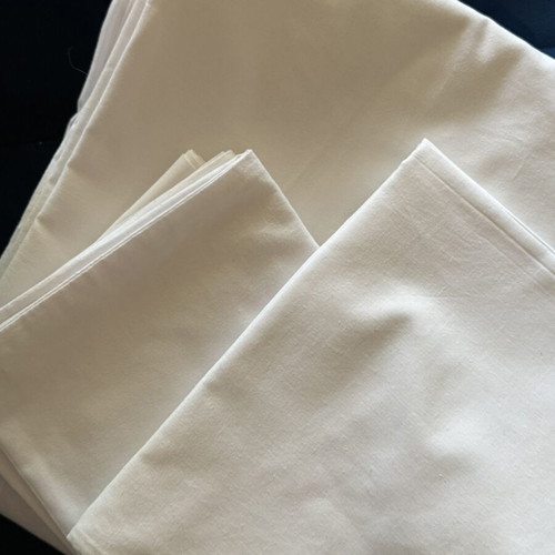 Bed sheet set like new, white for double bed with 4 pillowcases