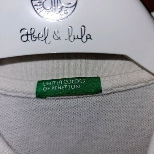 Benetton kids tshirt like new, white, age 5-6