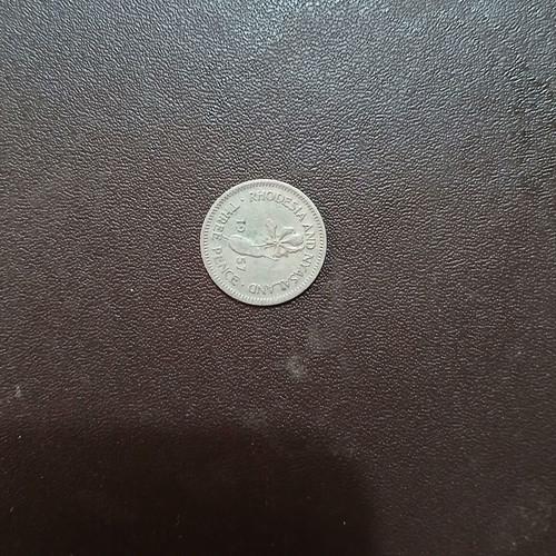1957 Rhodesia and Nyasaland 3 Pence coin