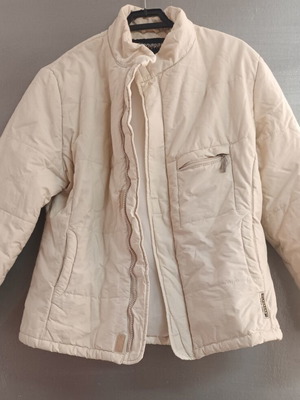 Quilted jacket used, short, ecru color, size XL