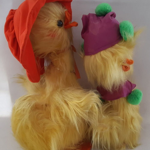 El Greco 1980s stuffed ducks used, set of 2 large pieces