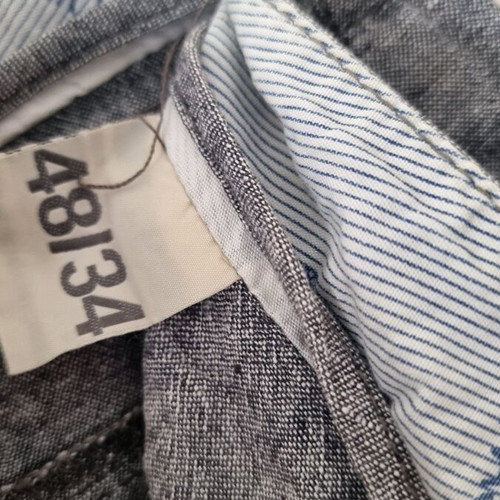 Men's linen summer bermuda shorts like new, gray, size 34