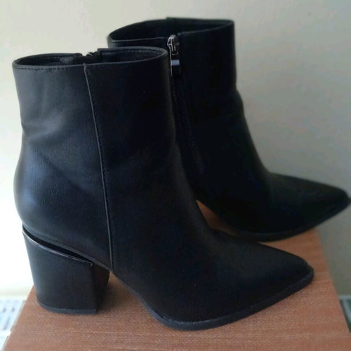 Ankle boots with a unique heel!!