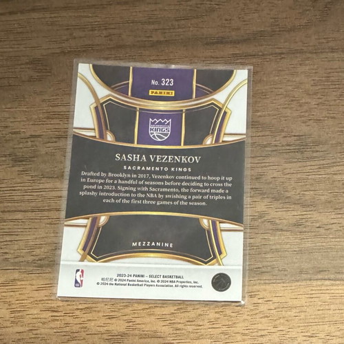 Sasha Vezenkov Rookie Card 2023-24 Panini Select Basketball like new