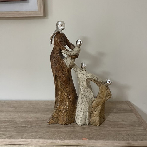 Formano collectible sculpture mother with three children like new