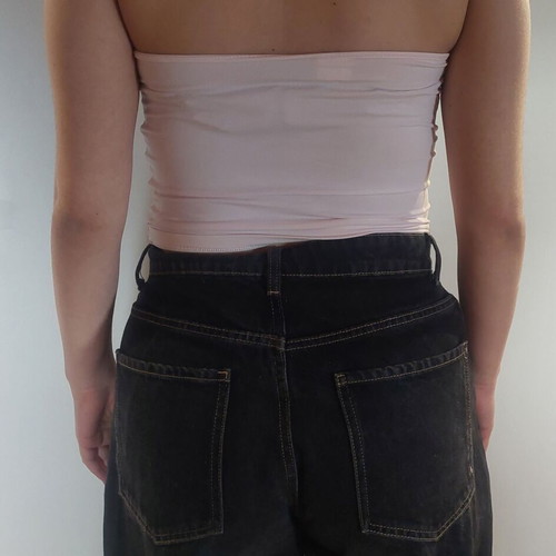 Bandeau Top pink like new, one size with high elasticity