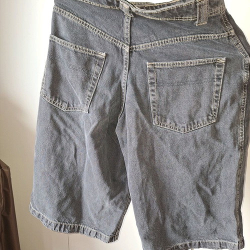 Bershka jeans shorts like new, black and gray, size S