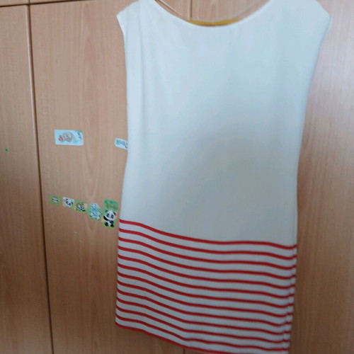 Zara summer dress white with red stripes -  14,00 - Vendora.cy