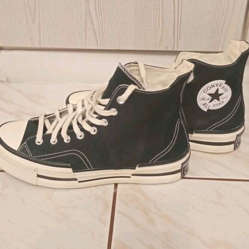 Converse Chuck 70 Plus Seasonal Flatforms boots like new, black/egret
