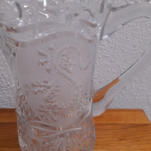 Glass water pitcher new made of clear crystal