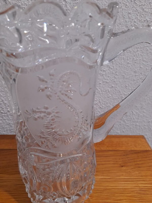 Glass water pitcher new made of clear crystal