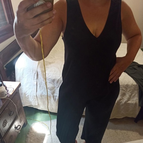 Monki ribbed one-piece jumpsuit like new, black, size Large