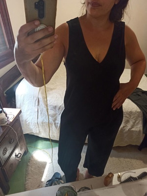Monki ribbed one-piece jumpsuit like new, black, size Large