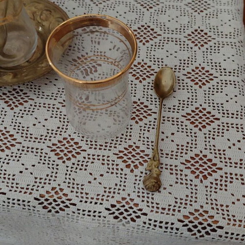 Tea Glasses Set of 6 from Constantinople like new with saucers and spoons