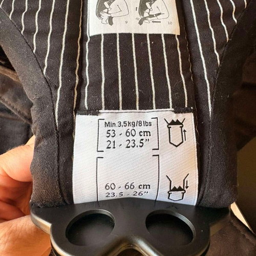 BabyBjörn Original baby carrier Black Pinstripe like new