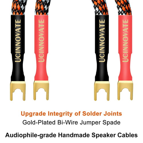 UcinnoVate HiFi jumper cable set 4 pcs 16.8 cm OFC 11 AWG