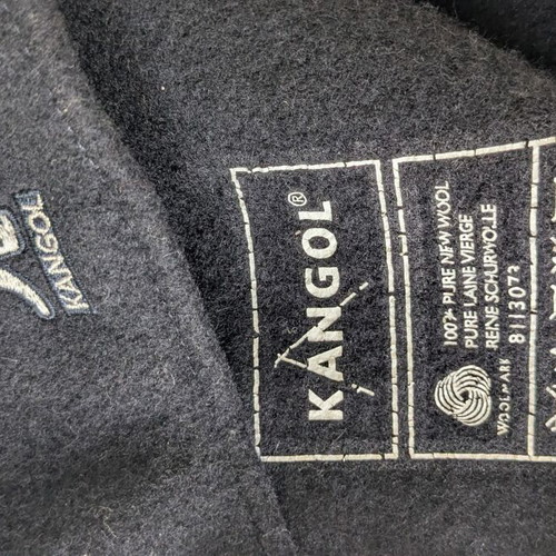 Kangol wool flat cap like new, medium, dark blue
