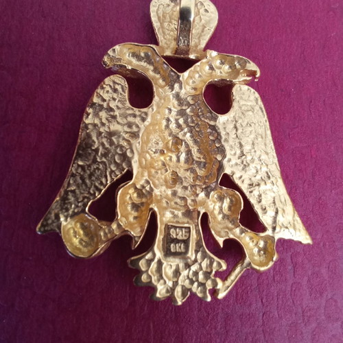 Double-headed Eagle Gold Plated Silver 925 New