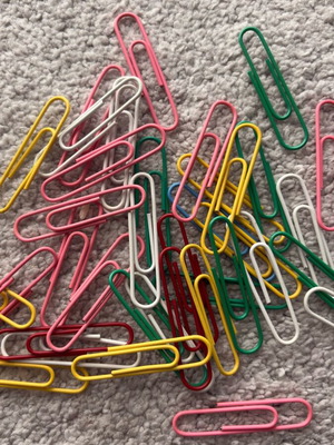 Large paper clips like new, colorful