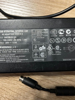 Τροφοδοτικό Li Shin 0415B20180 20V 9.0A 4PIN PSU μεταχειρισμένο χωρίς καλώδιο