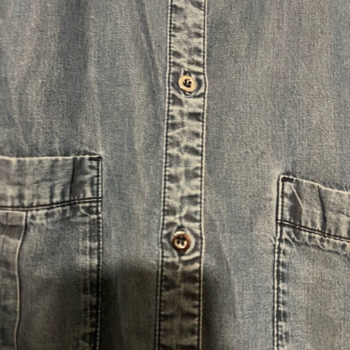 H&M shirt thin long unisex used, blue, size XXL
