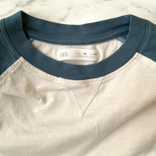 Zara kids long-sleeve shirt like new, beige, size 140 cm