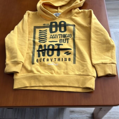 Hashtag shirt for 3 years old like new, yellow, 100% cotton