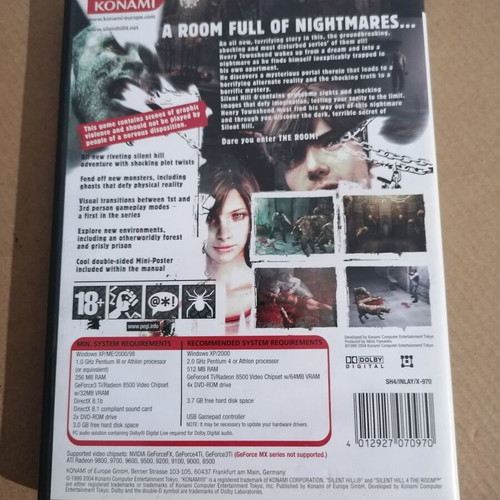 Silent Hill 4 The Room PC game case and cover used