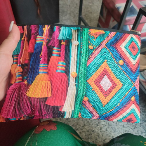 Colorful wristlet bag