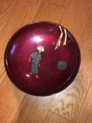 O.S.K Line Maritime Collectible Bowl like new, Japanese lacquer art