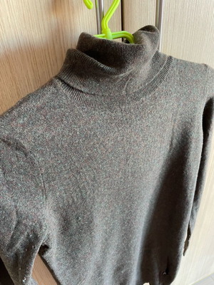 Wool turtleneck sweater Sisley used, dark green