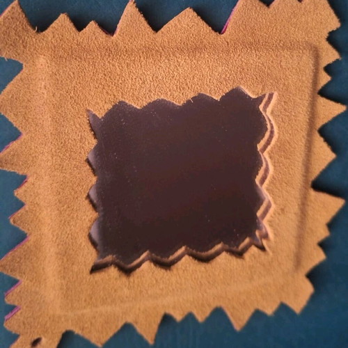 Mirror with leather frame used (genuine leather)