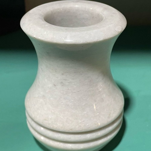 Marble and porcelain vases like new, set of two