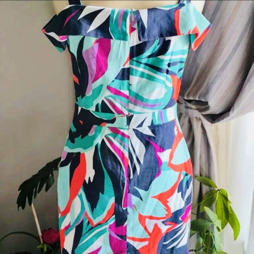 Morgan dress like new, size 38, cotton, multicolor purple