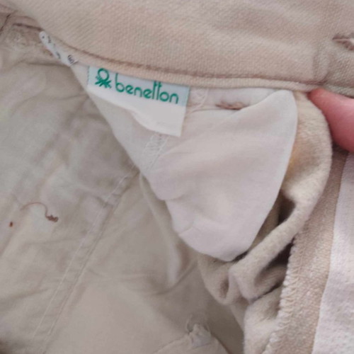 Benetton white pants used, sizes M and L