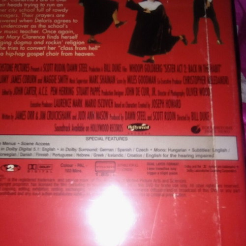 Sister Act 1 & 2 DVD used, Greek subtitles, comedy